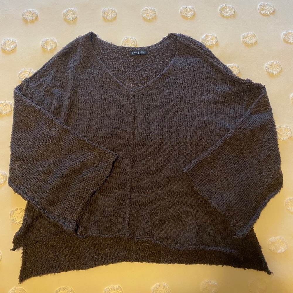 Knit split-hem sweater